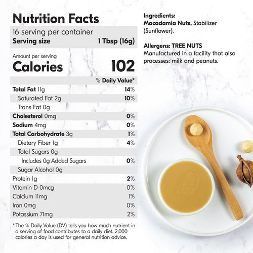 Macadamia Nut Butter All Natural Flavor (1 Flavor, 1 Jar)