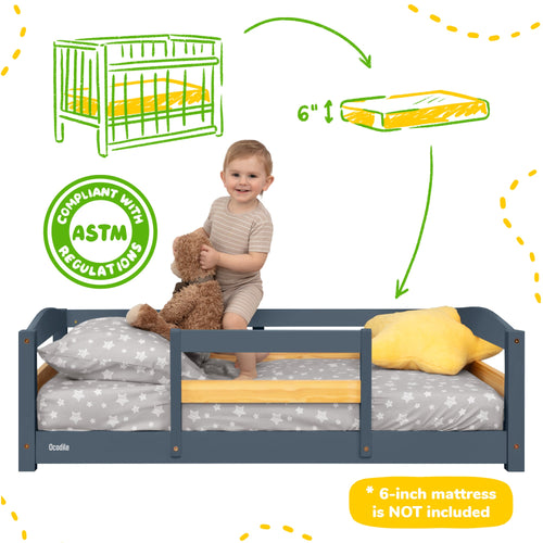 Floor Bed - Crib Size Ocodile.com