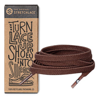 Brown Flat Elastic Stretch Shoe Laces The Original Stretchlace