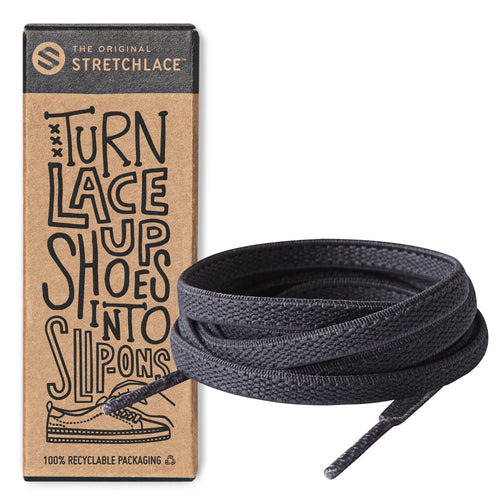 Grey Flat Elastic Stretch Shoe Laces The Original Stretchlace