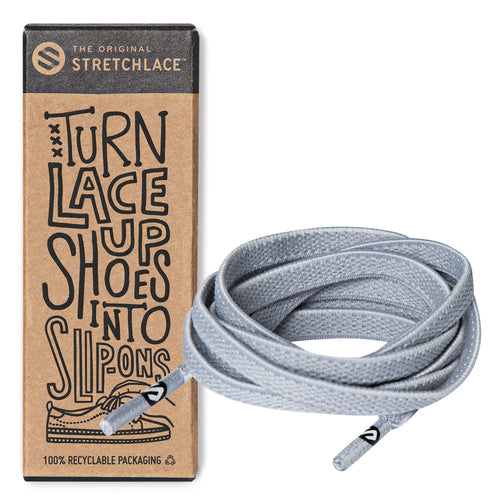 Light Grey Flat Elastic Stretch Shoe Laces The Original Stretchlace