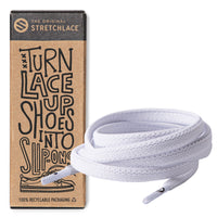 White Flat Elastic Stretch Shoe Laces The Original Stretchlace