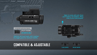 OLIGHT BALDRSBK Baldr S Rail Mounted Light 800 Lumens