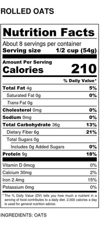 Oats, Regular Rolled, Organic