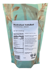 Buckwheat, Unhulled For Sprouting, Organic