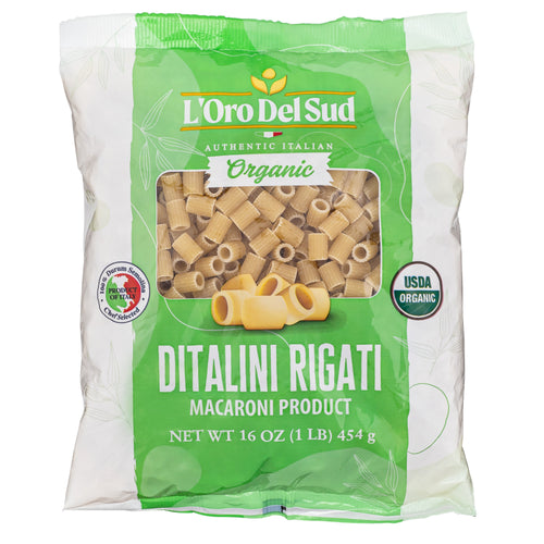 L'Oro Del Sud, Organic Ditalini Pasta, 20 Pack x 1 lb