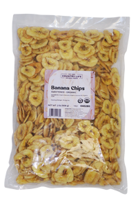 Banana Chips, Sweetened, Organic