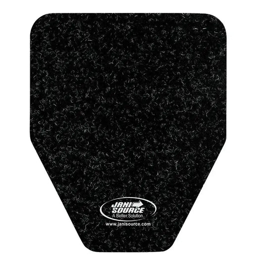 JaniSource Original Cut Antimicrobial Urinal Mat – Black (Case of 12)