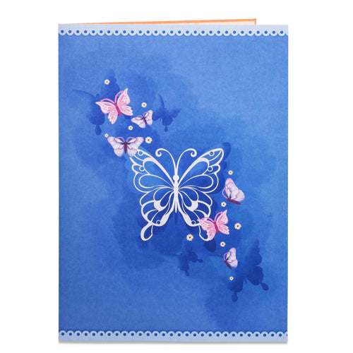 HugePop Butterfly Pop Up Card with Detachable Bouquet