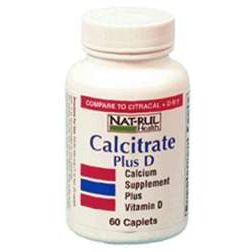Natural Health Calcium Citrate with Vitamin D Tablets (60 Count)