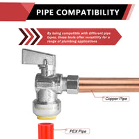 10 Pcs 1/2" Push Connect x 3/8" OD Compr. Unigold Push Fit Angle Stop Valve, 1/4 Turn (Lead Free) Plumbingsell