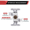 5/8" OD Compr. x 3/8" OD Compr. x 3/8" OD Compr. Dual Stop Valve, 1/4 Turn (Lead Free) Plumbingsell