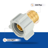 PEX-B Crimp 3/4" x 1/2" Female NPT Swivel Adapter (Lead Free)