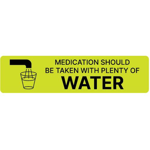 Preprinted Auxiliary Label: Take with Water, 1 Roll