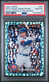 Graded 2024 Topps Pete Crow Armstrong #407 /399 Aqua Crackle Foil Board Rookie RC Baseball Card PSA 10 Gem Mint