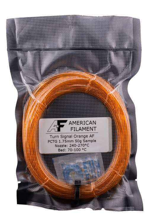 Transparent Turn Signal Orange AF 1.75mm PCTG Filament Made in the USA!