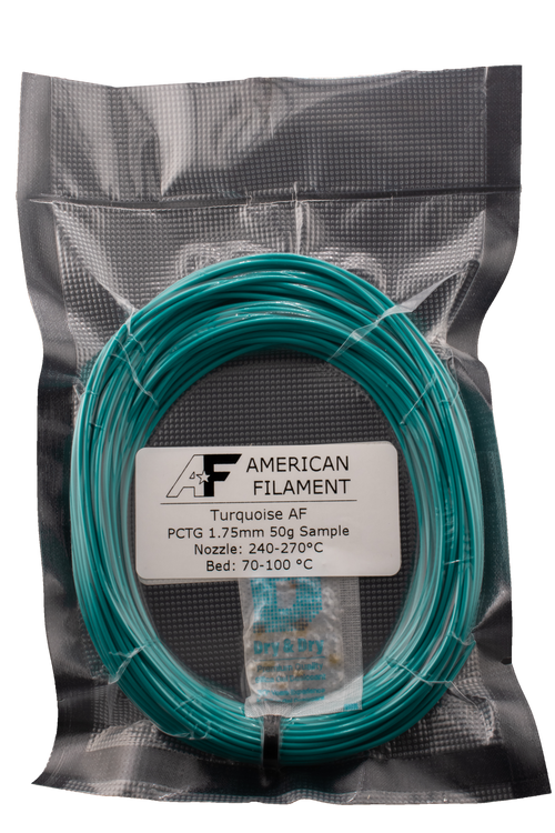Turquoise AF 1.75mm PCTG Filament Made in the USA!