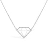 .925 Sterling Silver 1/7 Cttw Lab Grown Diamond Diamond Shaped Pendant Necklace - Size 18 Inches