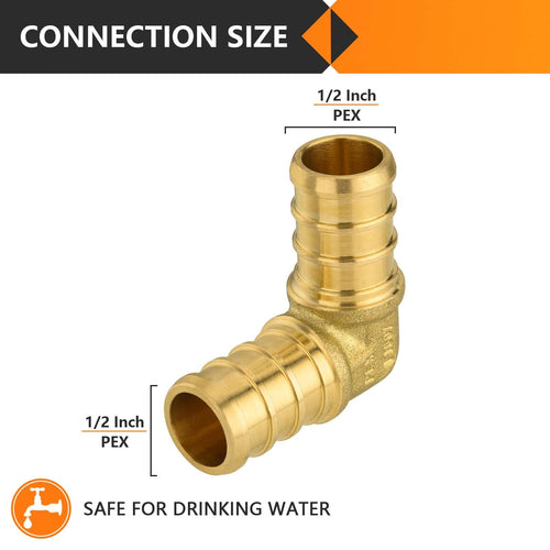PEX-B Crimp Elbow 1/2" PEX x 1/2" PEX (Lead Free) Plumbingsell