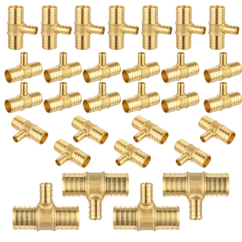 PEX-B Crimp 1" PEX x 1" PEX x 1/2" PEX Reducing Tee (Lead Free)