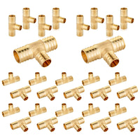 PEX-B Crimp 1" PEX x 1" PEX x 3/4" PEX Reducing Tee (Lead Free)