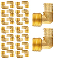 PEX-B Crimp 3/4" PEX x 1/2" Male Threaded Elbow (Lead Free)