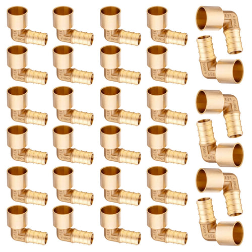 PEX-B Crimp 3/4" PEX x 3/4" Female Copper Sweat Elbow (Lead Free)