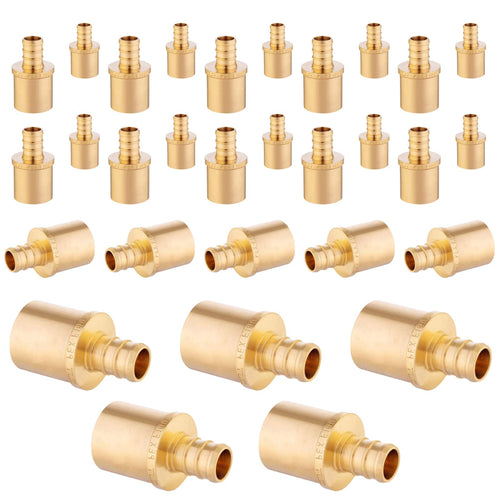 PEX-B Crimp 3/4" PEX x 3/4" Male Copper Sweat Adapter (Lead Free)
