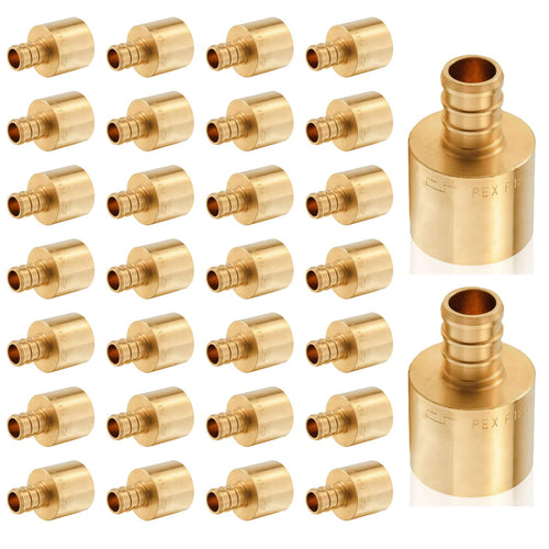 PEX-B Crimp 1/2" PEX x 3/4" Female Copper Sweat Adapter (Lead Free)