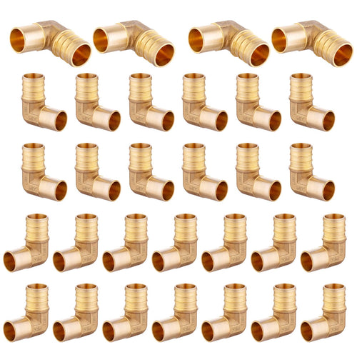 PEX-B Crimp 1/2" PEX x 1/2" Male Copper Sweat Elbow (Lead Free)