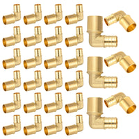 PEX-B Crimp 1/2" PEX x 3/4" Male Copper Sweat Elbow (Lead Free)