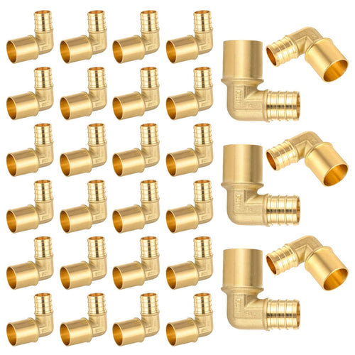 PEX-B Crimp 1/2" PEX x 3/4" Male Copper Sweat Elbow (Lead Free)