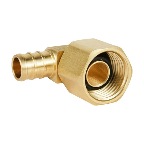 PEX-B Crimp 1/2" PEX x 1/2" Female NPT Metal Swivel Elbow (Lead Free) Plumbingsell