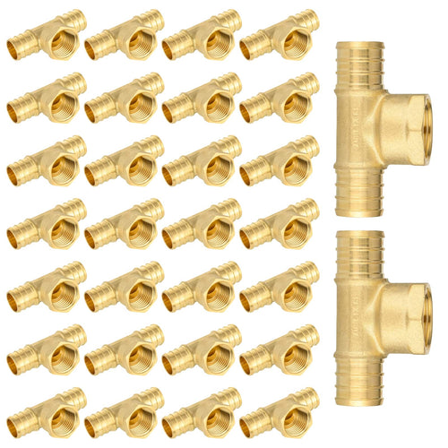 PEX-B Crimp Female Tee 1/2" PEX x 1/2" PEX x 1/2" Female NPT Tee (Lead Free)