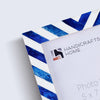 Blue White Chevron Bone Inlay Picture Frame 4x6 5x7 8x10