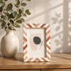 Brown White Chevron Bone Inlay Picture Frame 4x6 5x7 8x10