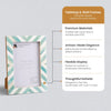 Green White Chevron Bone Inlay Picture Frame 4x6 5x7 8x10