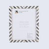 Grey White Chevron Bone Inlay Picture Frame 4x6 5x7 8x10