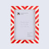 Red White Chevron Bone Inlay Picture Frame 4x6 5x7 8x10