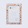 Picture Frame Moroccan Pattern Collection Bone & Resin Inlay Brown-3 Sizes