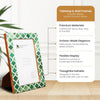 Picture Frame Moroccan Pattern Collection Bone & Resin Inlay Green – 3 Sizes