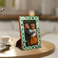 Casablanca Verde Resin Inlay Picture Frame Set 2