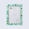 Picture Frame Moroccan Pattern Collection Bone & Resin Inlay Green – 3 Sizes