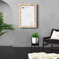 Poster Frames Taj Pattern Bone, Resin Inlay, Brown, 6 Sizes