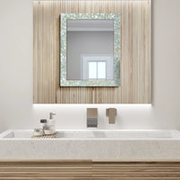 Make To Order Mother Of Pearl Green Mirror - 16x20 inches