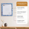 Poster Frames Taj Pattern Collection Bone, Resin Inlay, Blue, 4 Sizes