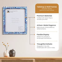 Poster Frames Taj Pattern Collection Bone, Resin Inlay, Blue, 4 Sizes