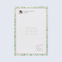 Poster Frames Chevron Collection Bone Inlay, Green, 6 Sizes