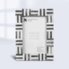 Grey Bone Inlay Grid Block Decor Picture Frame 4x6 5x7