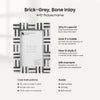 Grey Bone Inlay Grid Block Decor Picture Frame 4x6 5x7